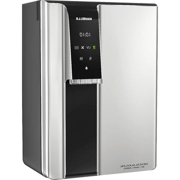 Havells 15.0 L GHWRGAS015 (Havells Gracia Alkaline) 6.50 L Tank RO + UV Alkaline Water Technology Electrical  Water Purifier (Silver and Black)